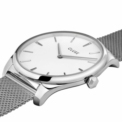 Montre Cluse Féroce Mesh, Silver, White/Silver