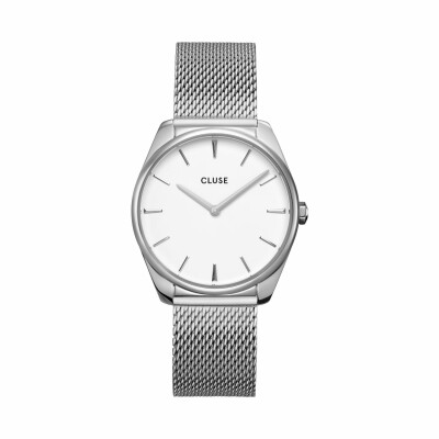 Montre Cluse Féroce Mesh, Silver, White/Silver