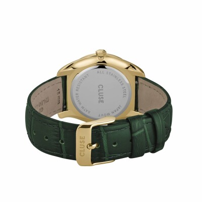 Montre Cluse Féroce Leather, Gold, Forest Green/Forest Green Croco