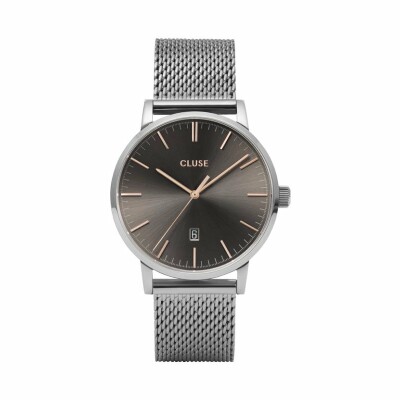 Montre Cluse Aravis Stainless steel Silver Dark Grey / Silver