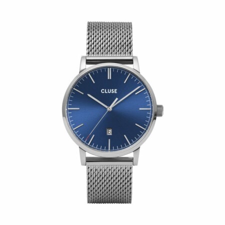 Montre Cluse Aravis Stainless steel Silver Dark Blue / Silver