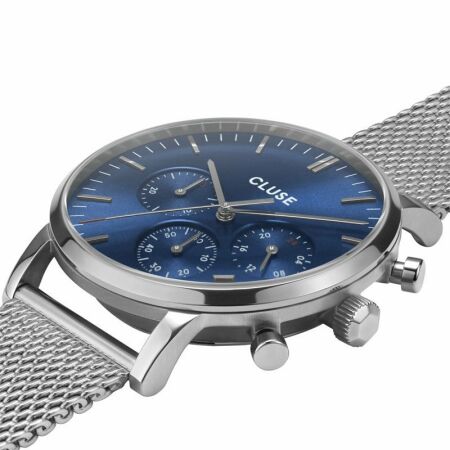 Montre Cluse Aravis Chrono Stainless steel Silver Dark Blue / Silver