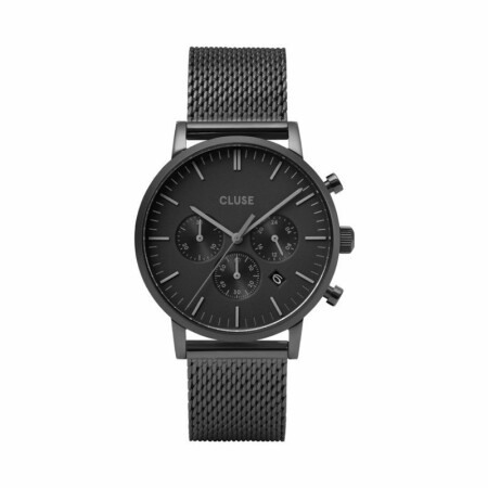 Montre Cluse Aravis Chrono Stainless steel Black Black / Black