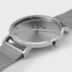 Montre Cluse Minuit Mesh Crystals, Grey, Silver
