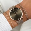 Montre Cluse Minuit Mesh, Grey, Rose Gold Colour