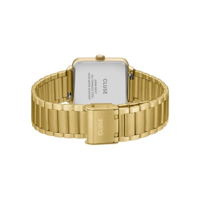 Montre Cluse La Tétragone La Tétragone Watch Steel, Wine stones, Gold Colour