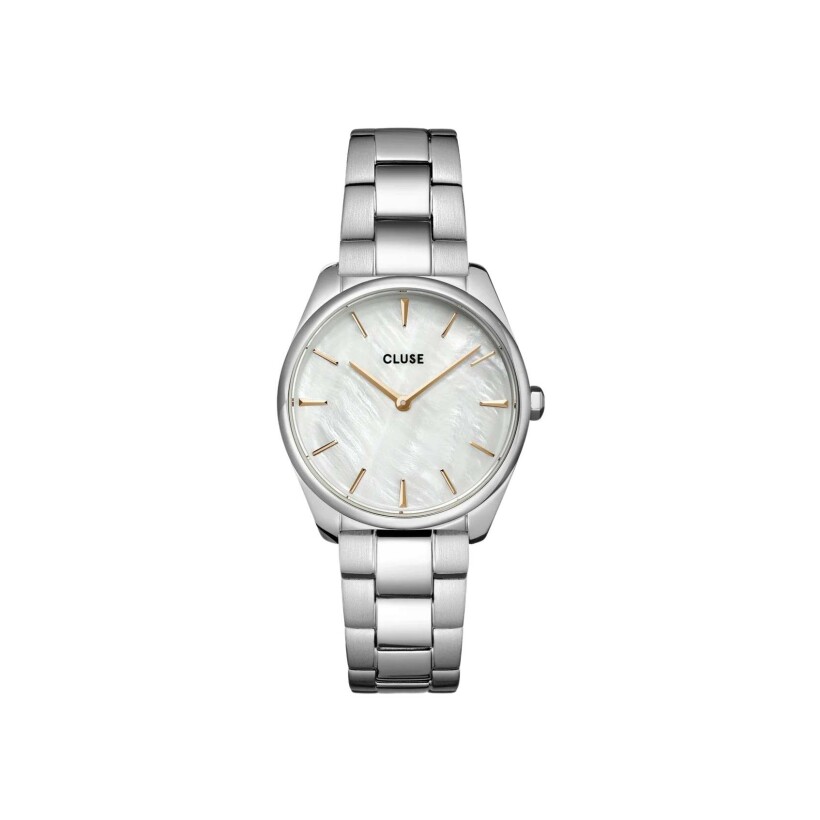 Montre Cluse Féroce Petite Steel, White Pearl, Silver Colour