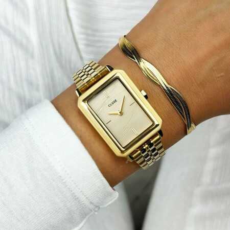 Montre Cluse Fluette Steel, Sand Texture Gold, Gold Colour