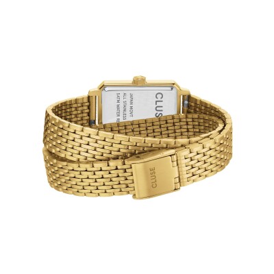 Montre Cluse Fluette Watch Double Steel, Wine, Gold Colour