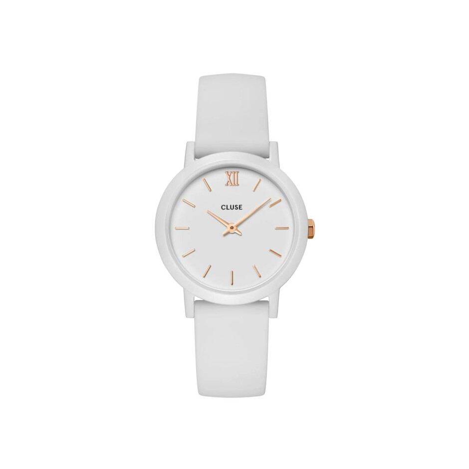 Montre Cluse Minuit Nylon White, Rose Gold Colour