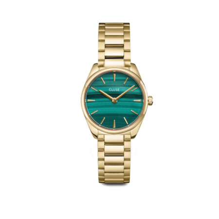 Montre Cluse Féroce Mini Steel, Green, Gold