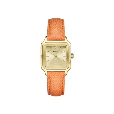 Montre Cluse Gracieuse Petite Leather, Apricot Lizard, Gold Colour