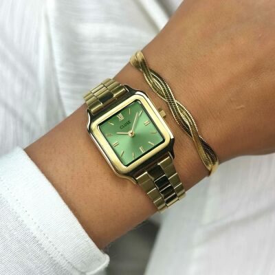 Montre Cluse Gracieuse Petite Steel, Light Green, Gold Colour