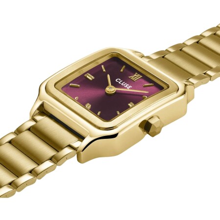 Montre Cluse Gracieuse Petite Steel, Dark Cherry, Gold Colour