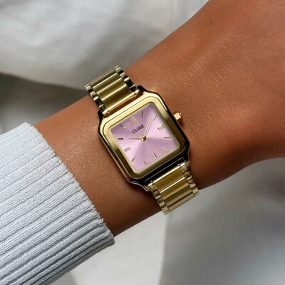 Montre Cluse Gracieuse Petite Watch Steel, Mauve Pink, Gold Colour