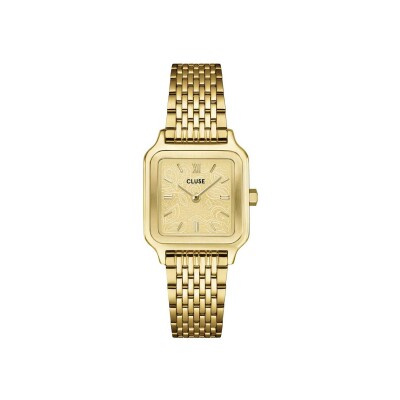 Montre Cluse Gracieuse Petite Watch Steel, Lace Textured, Gold Colour