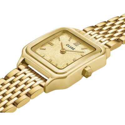Montre Cluse Gracieuse Petite Watch Steel, Lace Textured, Gold Colour