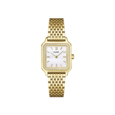 Montre Cluse Gracieuse Petite Watch Steel, Glass Pearls, White, Gold Colour