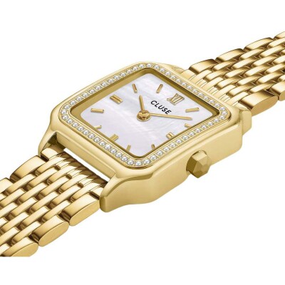 Montre Cluse Gracieuse Petite Watch Steel, Glass Pearls, White, Gold Colour