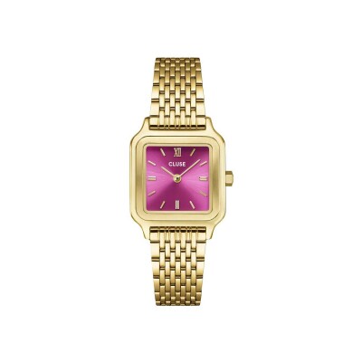 Montre Cluse Gracieuse Petite Watch Steel, Fuchsia Pink, Gold Colour