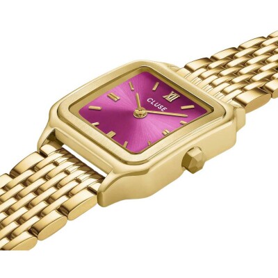 Montre Cluse Gracieuse Petite Watch Steel, Fuchsia Pink, Gold Colour