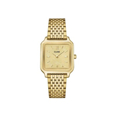 Montre Cluse Gracieuse Watch Steel, Lace Textured, Gold Colour