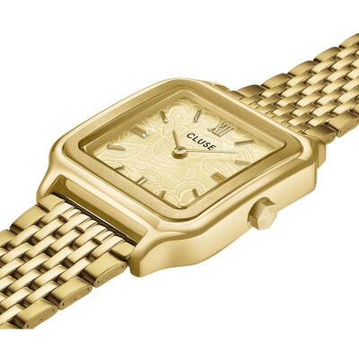 Montre Cluse Gracieuse Watch Steel, Lace Textured, Gold Colour
