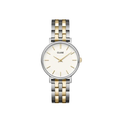 Montre Cluse Pavane Petite Watch Steel, Coconut Milk, Two-Tone