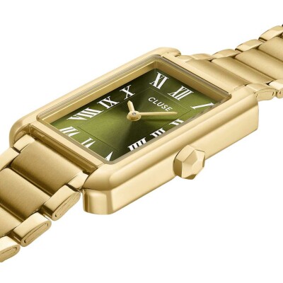 Montre Cluse Belisenna Watch Steel, Olive, Gold Colour