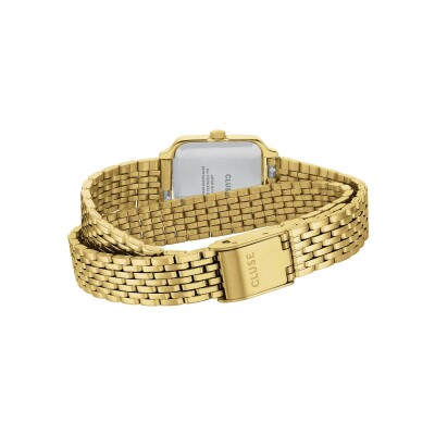 Montre Cluse Gracieuse Mini Watch Double Steel, Forest Green, Gold Colour