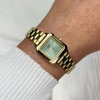 Montre Cluse Gracieuse Mini Watch Steel, Sage Green, Gold Colour
