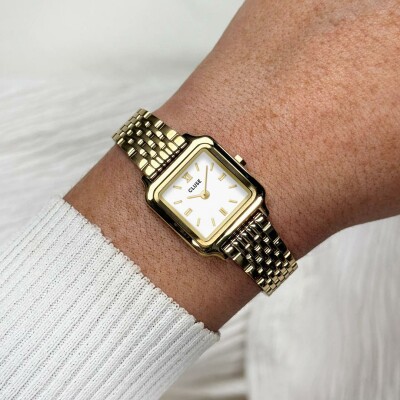 Montre Cluse Gracieuse Mini Watch Steel, White, Gold Colour