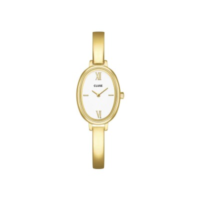 Montre Cluse L'Ovale Watch Steel, White, Gold Colour