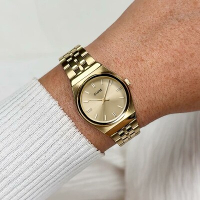 Montre Cluse Retro 70s Mini Watch Steel, Full Gold Colour
