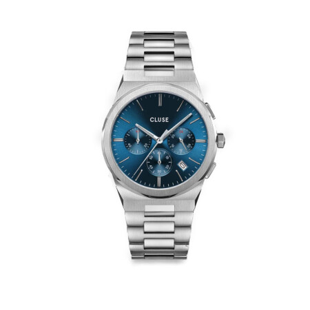 Montre Cluse Vigoureux Chrono Steel Blue, Silver