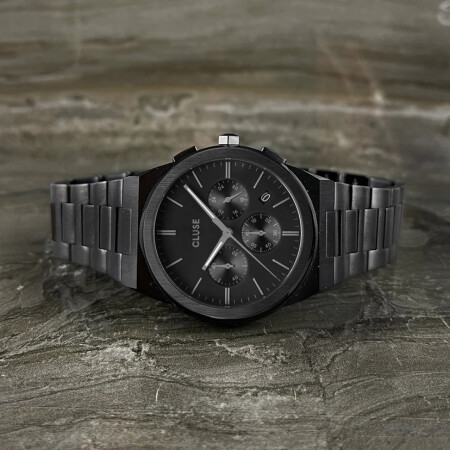 Montre Cluse Vigoureux Chrono Steel, Full Black