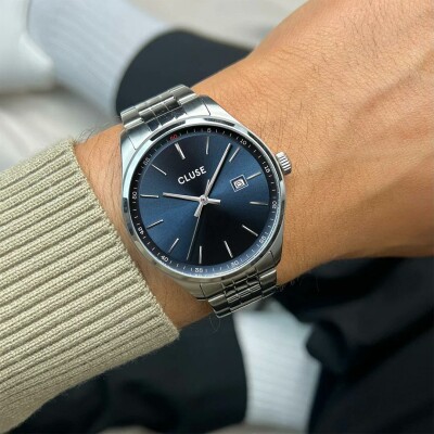 Montre Cluse Anthéor Watch Steel Blue, Silver Colour