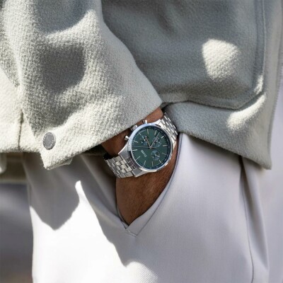 Montre Cluse Anthéor Multifunction Watch Steel Green, Silver Colour