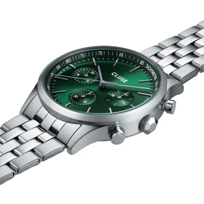 Montre Cluse Anthéor Multifunction Watch Steel Green, Silver Colour