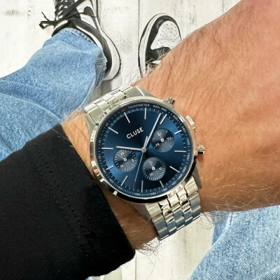 Montre Cluse Anthéor Multifunction Watch Steel Blue, Silver Colour