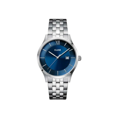 Montre Cluse Aravis 3-Hand Watch Steel, Blue, Silver Colour
