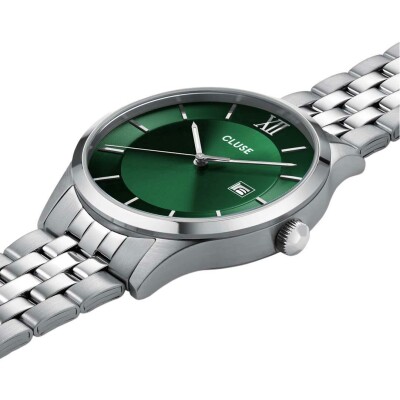 Montre Cluse Aravis 3-Hand Watch Steel, Green, Silver Colour