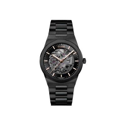 Montre Cluse Vigoureux 40 Watch Steel, Full black