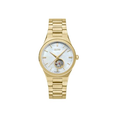 Montre Cluse Vigoureux 33 Watch Steel, White MOP, Gold Colour