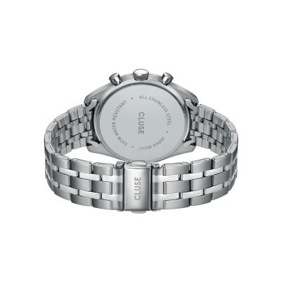 Montre Cluse Aravis Dual Timer Steel, Green, Silver Colour