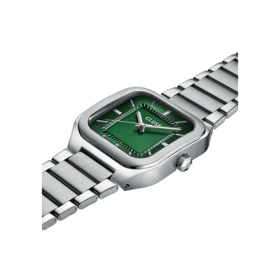 Montre Cluse Quadrus Steel, Green, Silver Colour