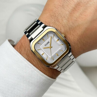 Montre Cluse Quadrus Watch Steel, Silver, Two-Tone