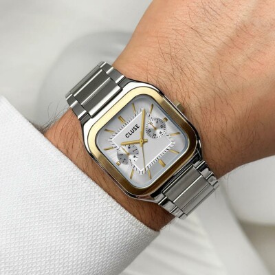 Montre Cluse Quadrus Multifunction Watch Steel, Silver, Two-Tone