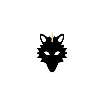 Pendentif Ginette NY WOLF jumbo en or rose et onyx