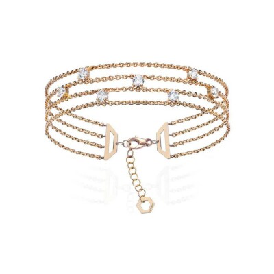 Bracelet Burato Solitaire en or jaune et diamants